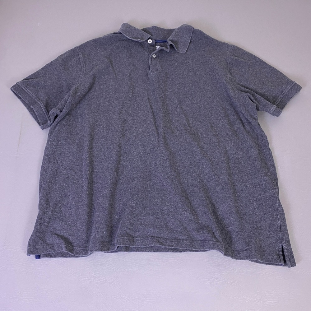 Amazon Essentials  Polo Shirt Tall Men's Size 4XLT Dark Gray Short Sleeve Cotton